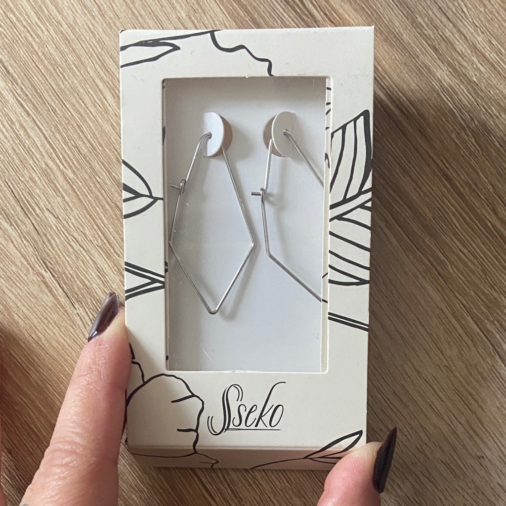 Sseko Artisan Made Silver Geometric Earrings